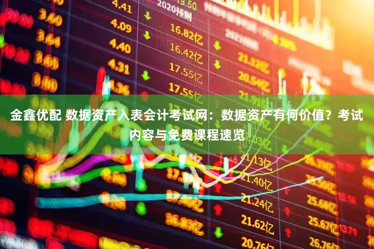 金鑫优配 数据资产入表会计考试网：数据资产有何价值？考试内容与免费课程速览